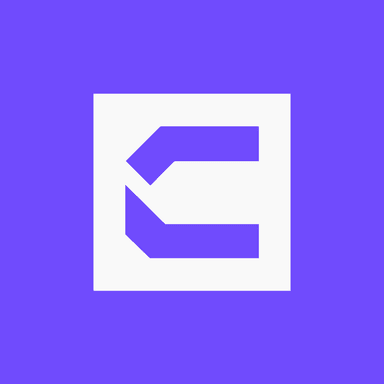 Favicon / ícone de conta Certfique Ícone quadrado da Certfique, letra C estilizada em roxo sobre fundo branco
