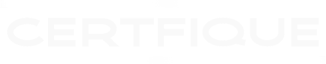Logo horizontal Certfique — branco Logotipo Certfique em letras brancas sobre fundo transparente